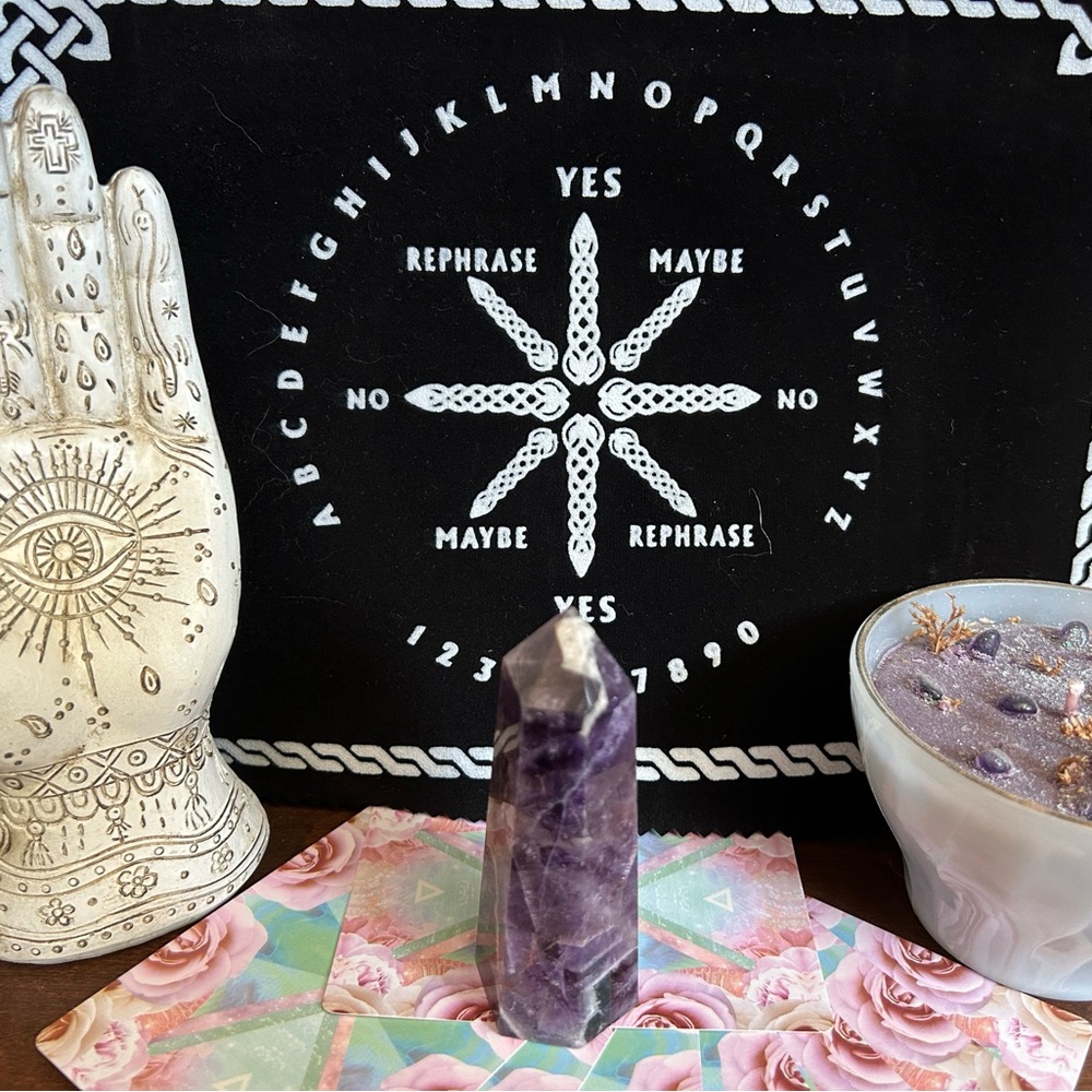Dream Amethyst Crystal Tower - Purple Crystal Home Accent - Picture 4 of 10